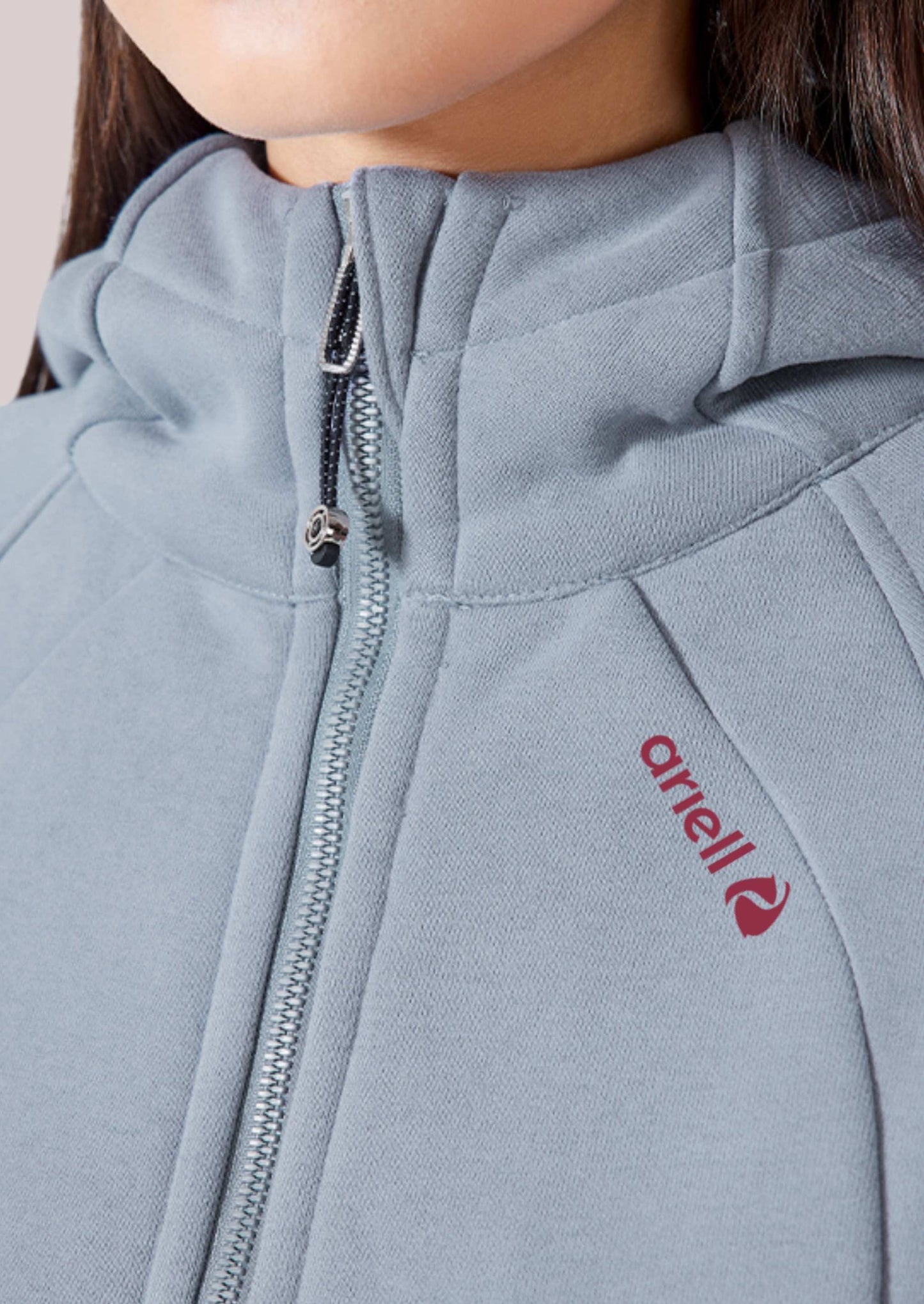 Alpine Fleece Zip Hoodie – Dusty Blue