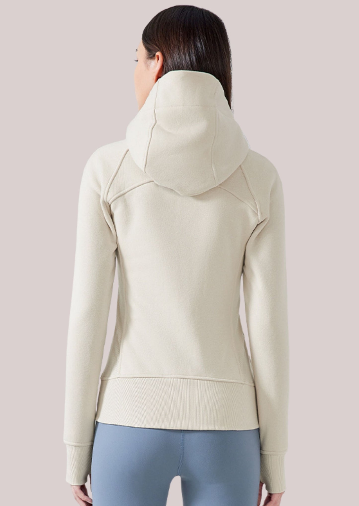 Alpine Fleece Zip Hoodie – Cream